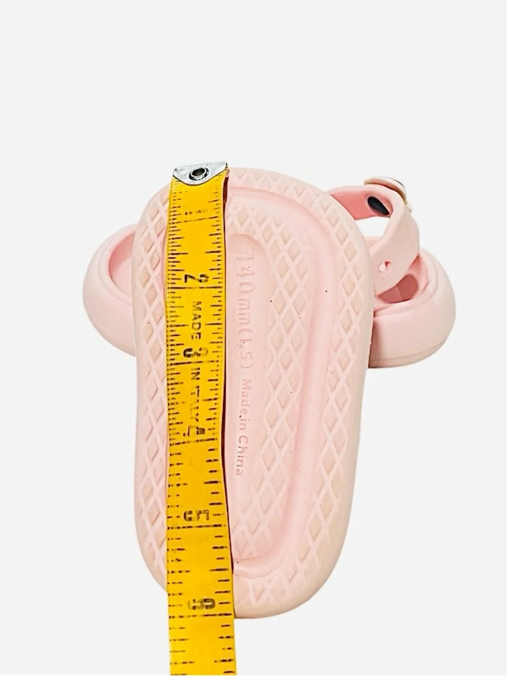 Pink EVA slip-on slides clogs sandals Toddler 5.5  3D charms back strap non-slip